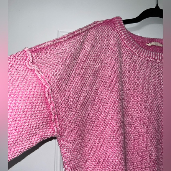 New In Mineral Washed Pink Sweater size Large - Picture 4 of 7